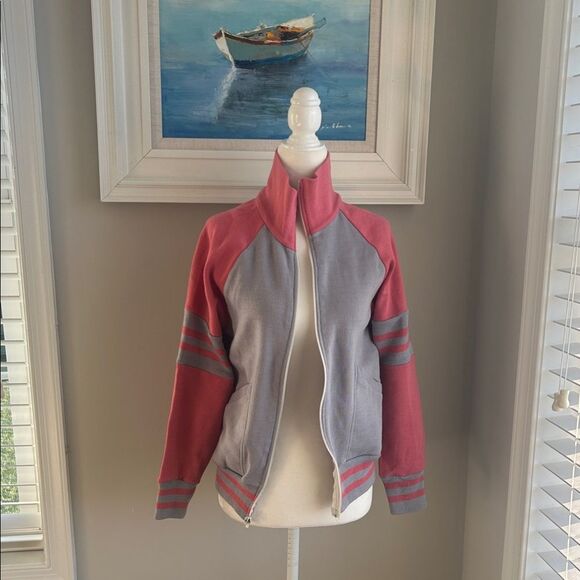 Vintage Jackets & Blazers - Vintage 80s Protour Gray Track Varsity Sweatshirt Jacket